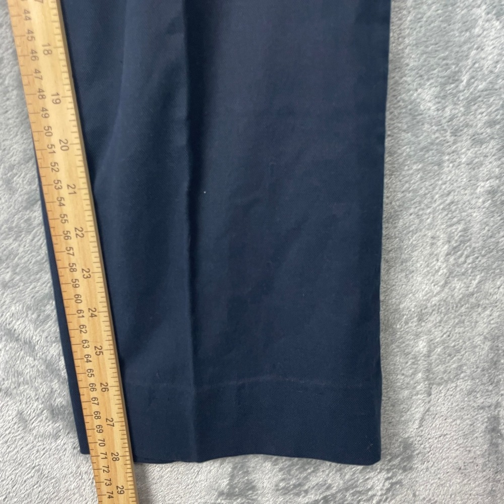 J.Jill Dress Pants Womens 10 Blue Wide Leg Cotton Blend Stretch Pleated Trousers - Picture 10 of 11